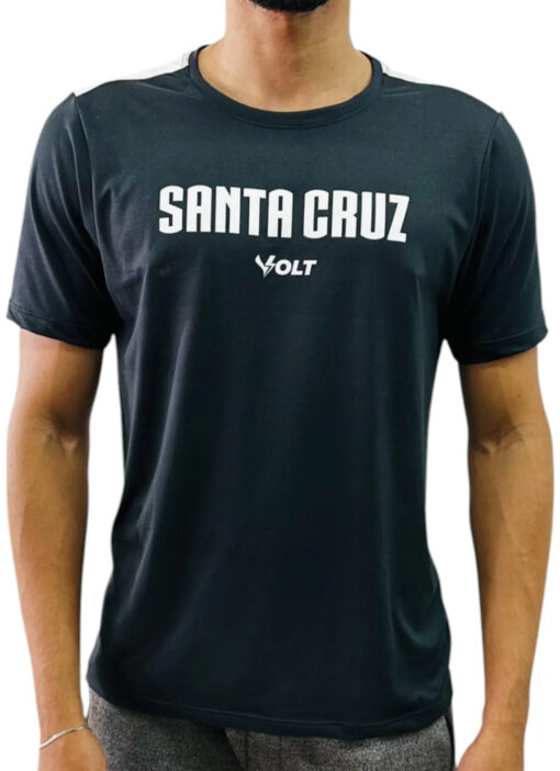 Camisa Concentração Comissão Técnica Santa Cruz Cinza e Branco Masculina Volt