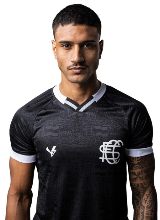 Camisa Origens Santa Cruz Futebol Clube Masculina Preto Volt